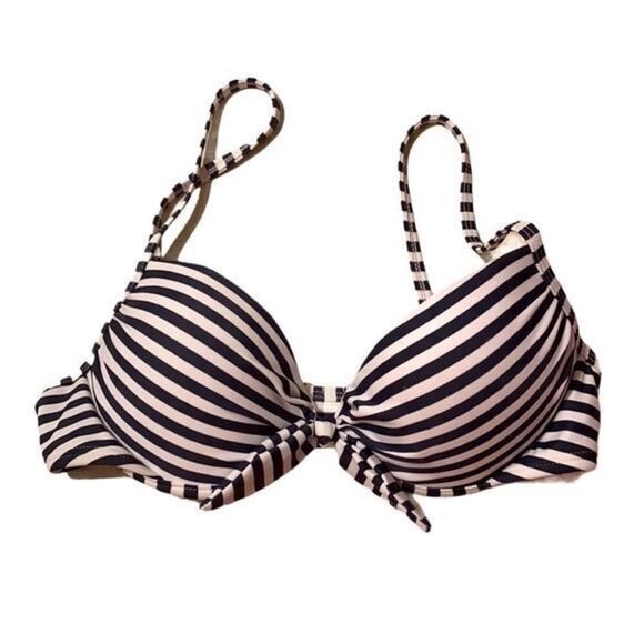Xhilaration Bikini Top Bra Striped M - Picture 1 of 3